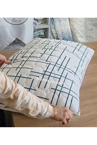 akta emek çeyiz tasarım 3parça %100 pamuk Süpriz yastık misafir pikesi