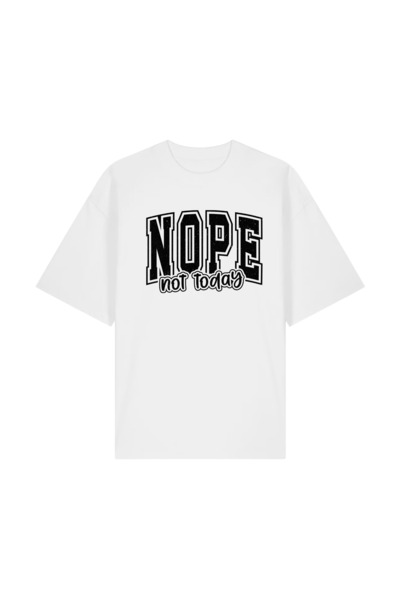 INNOVI Tricou oversized Nope - Tricou Oversized Bumbac Organic, Print DTF