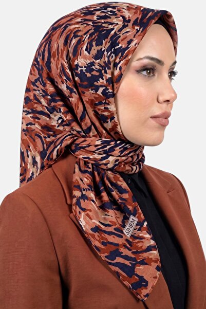 hadiora قلم كتابة نسائي باللون الأزرق الداكن مع نقوش عصرية ملونة ومخيطّة