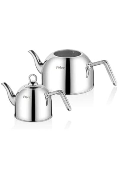 Yıldızan Msa Shop Falez Ares Medium Size Steel Teapot Set 931845
