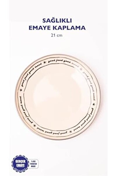 Yıldızan Sna Shop Mood Enamel Plate Cake Presentation Plate 21 cm 1306977