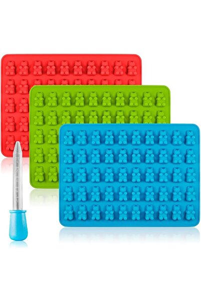 The Bros Candy Silicone Molds & Ice Cube Trays, 3 Pack Jelly Molds, Chocolate...