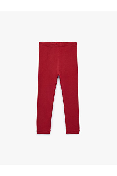 Koton Leggings lungi de bază din bumbac cu talie elastică