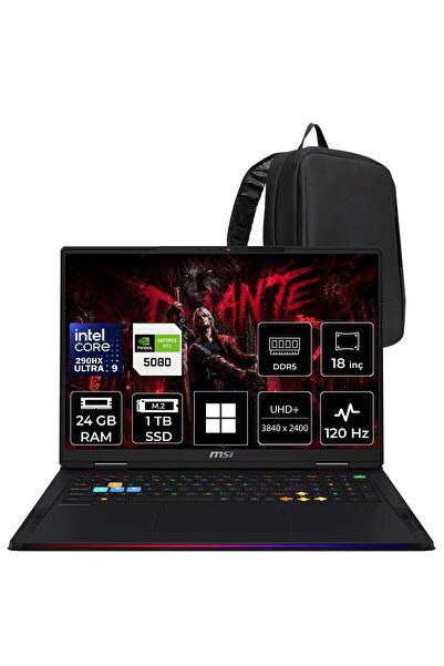 MSI Raider 18 MAX HX Ultra 9 290HX Plus RTX 5080 16GB 175W 24GB RAM 1TB SSD 1...
