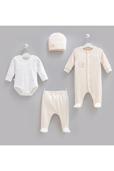 Caramell 100% Cotton 4-Piece Overalls Men's Set Beige
