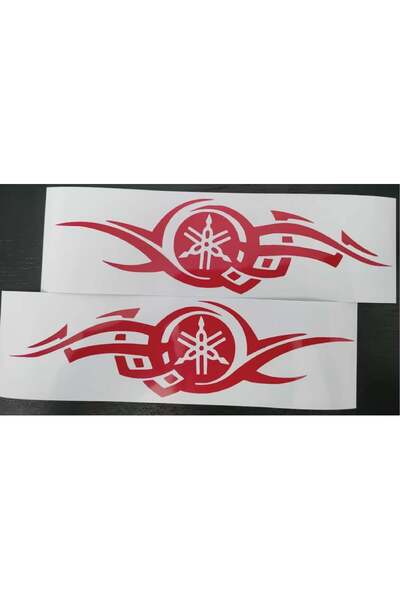 Amo-Stickers Αυτοκόλλητο μοτοσικλέτας YAMAHA Tribal 2 τεμάχια. 25 εκ. Μαύρο