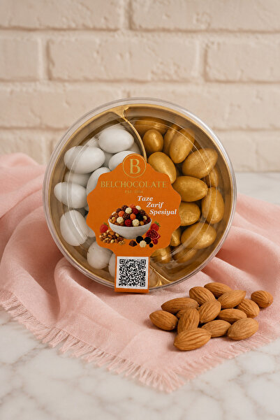 belchocolate Beyaz ve Gold Badem Draje - 220 Gr.
