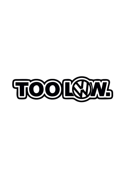 Amo-Stickers Стикер Фолксваген TOOLOW 30см Бял