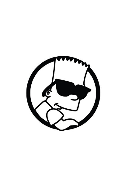 Amo-Stickers Sticker Auto Cool Boy 30cm Argintiu