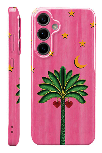 WANNA PROTECT Samsung S24 FE Palm Protect Slim Parlak Tam Kaplayan Baskı Kame...