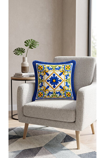 nunuteks evinizi renklendirin Tasseled Throw Pillow Cover |   Double Sided | ...