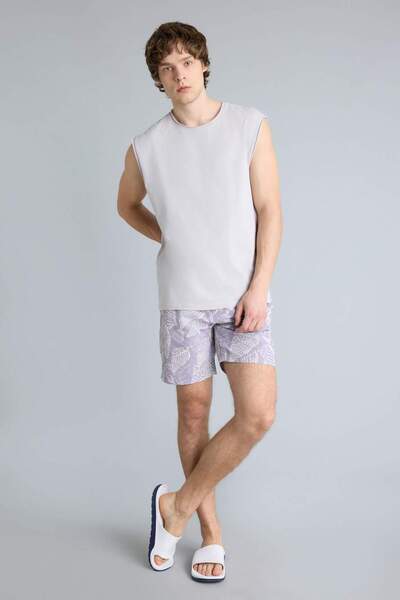 DeFacto Regular Fit Printed Mesh Lined Swim Shorts G7292Ax26Hs