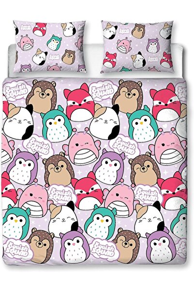 Character World Squishmallows Official Double Duvet Cover Set, Bright Design ...