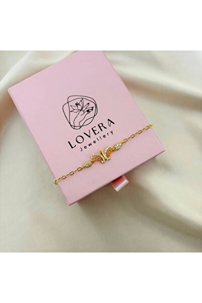 Lovera Jewellery 925 Ayar Gümüş Sertifikalı 14K Gold Renk Telkari Kelebek Bil...