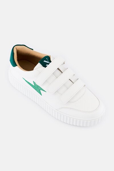 Vanessa Wu Women Damia Velcro Closure Casual Shoes, White