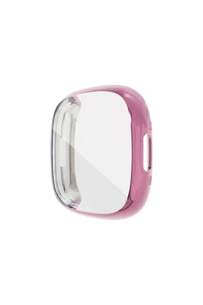 OEM Θήκη σιλικόνης ροζ χρυσό για Fitbit Versa 4 / Sense 2
