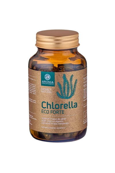 Aronia Charlottenburg Chlorella Forte pentru Detoxifiere, Digestie si Microfl...