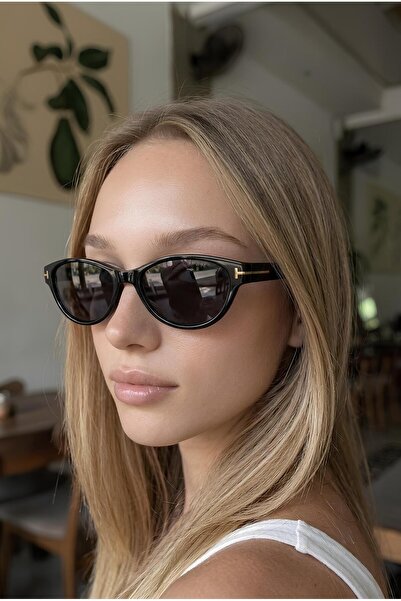 Chunky Frame Wuhley Ellipse Black Unisex Ultra Light Uv400 Filtered Sunglasses