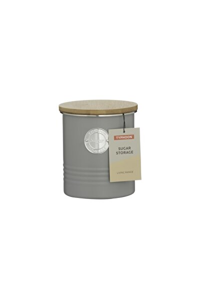 Typhoon Recipient pentru zahar, cu capac din bambus, 1 l, 14 cm, otel inoxdia...
