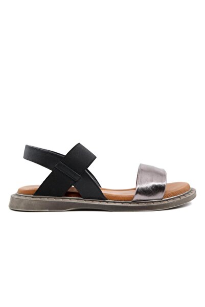 Castle Black 45232 Genuine Leather Platinum Women's Sandals