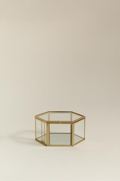 LEFTIES Orta boy dokulu cam kutu 15 cm