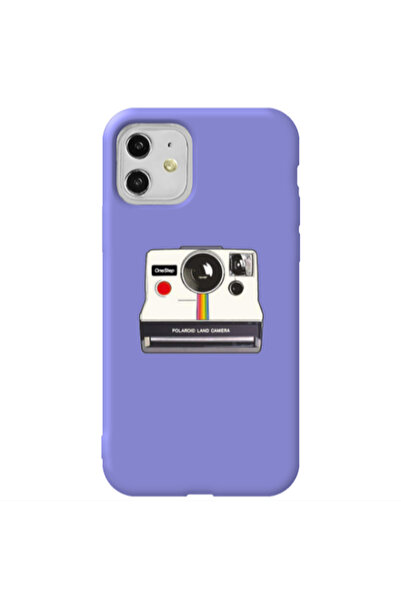 Other Apple iPhone 11 Polaroid land camera Purple Colored Silicone TPU Θήκη