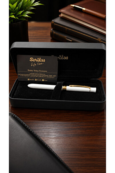 Scrikss Prestige Matte Black Gold Roller Kalem