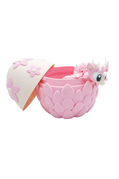 Eva Prints Set Mini Dragon Flori de Cires cu Ou de Dragon, figurina articulat...
