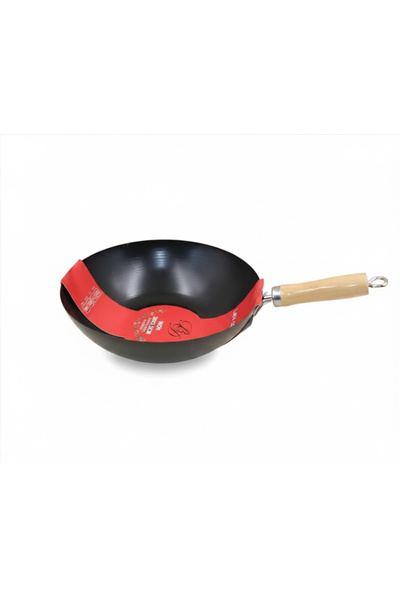 B&D Non-stick Frying Pan with Wooden Handle, 30 cm x 8.5 cm, Black
