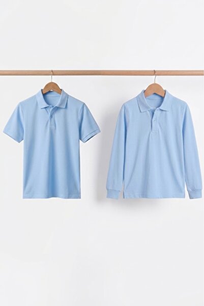 NACAR STORE Children's Unisex Poloyaka Long-Short Sleeve Set of 2 School T-Shirts (Back to School)
