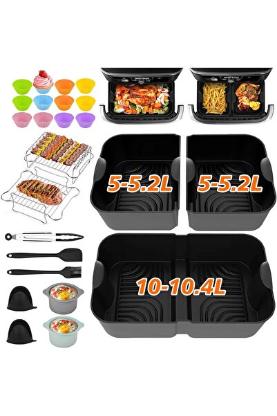 XELA 29 de piese forme de copt din silicon pentru Air Fryer Ninja Foodi Flexd...