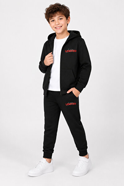 Trendy Merry Store طقم بدلة رياضية للأولاد مطبوع عليه نصوص محدودة الإصدار وسح...