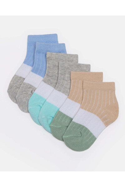 REDTAG Infant Boys Assorted Ankle Socks Set (Pack Of 3)