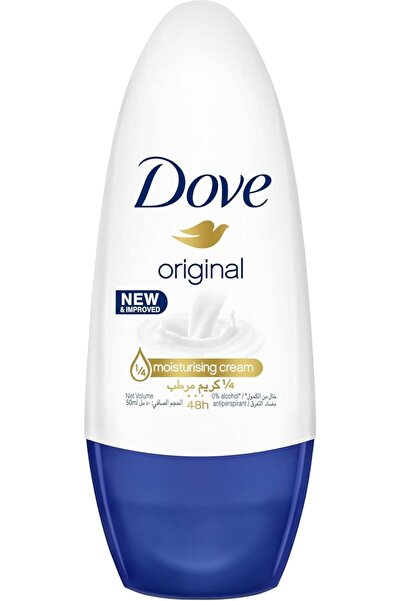 Dove مزيل عرق رول أون للنساء أوريجينال مع تأثير كريم مرطب 1/4، 50 مل