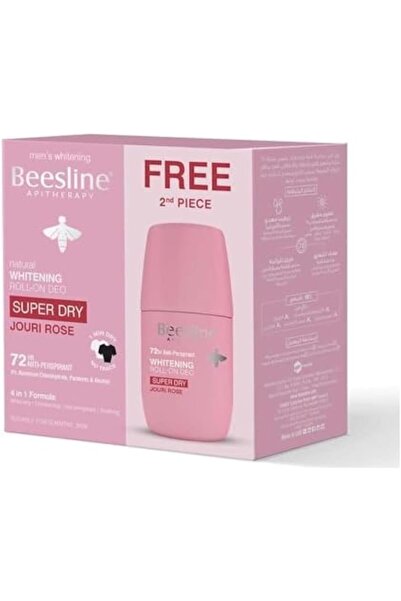 Beesline Natural Whitening Roll On Deodorant Super Dry Jouri Rose 2x50ML (1+1...