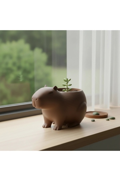 OEM Mini Ghiveci Decorativ Capibara, Suport Plante Imprimat 3D