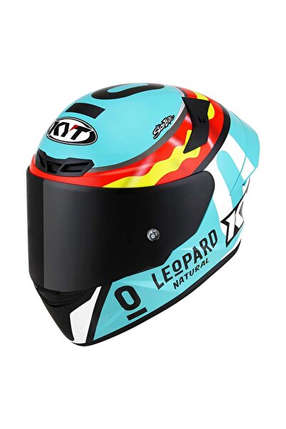 KYT TT-REVO KASK LEOPARD EDITION TRICOLORE (Şeffaf Vizörlü)