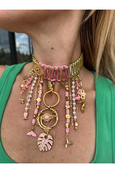 ilenya atelier Pembe Resif Kolye