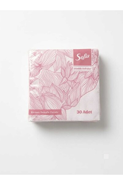 Sofia Kumaş Dokulu Lüks Pembe Peçete 33x33 cm 30 Adet - 5 Paket