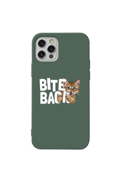 Other Apple iPhone 12 Pro Max bitte back cat Dark Green Colored Silicone TPU ...