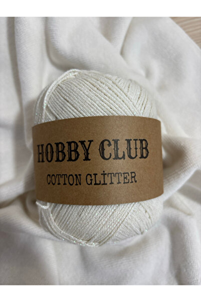 hobby club COTTON GLITTER BANDANA Simli Pamuklu El Örgü İpliği 100 Gr RENK KI...