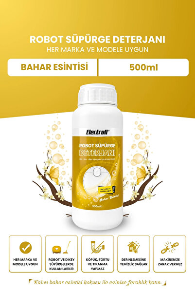 ELECTROLL Robot Süpürge Deterjanı Bahar Esintisi Kokulu 500 ml Her Marka Ve M...
