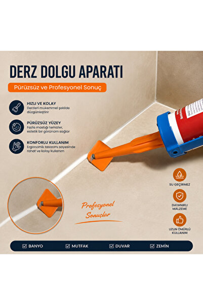 FS STORE01 5'li Silikon Düzeltme Uç Seti | Derz Düzeltme Aparatı | Silikon Mastik Kazıma ve Şekillendirme Aparatı | 3-5-8-10-12 mm