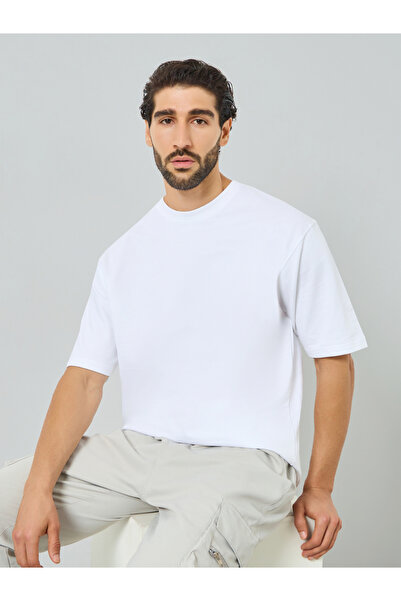 Styli Men Oversized Crew Neck Terry T-Shirt