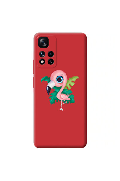Other Xiaomi Redmi Note 11 Pro 5G Swan Red Colored Silicone TPU Θήκη