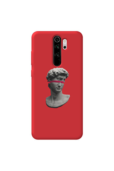 Other Xiaomi Redmi Note 8 Pro Half statue Red Colored Silicone TPU Θήκη