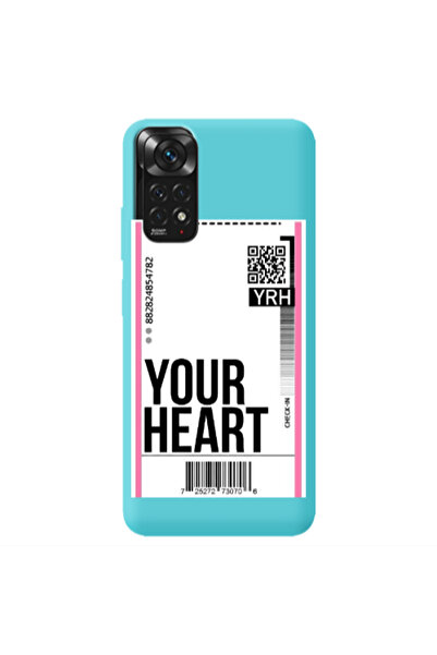 Other Xiaomi Redmi Note 11 4G Your Heart YRH Turquoise Colored Silicone TPU Θήκη