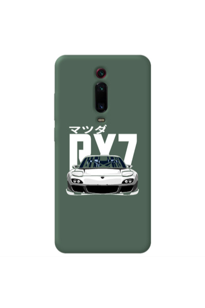 Other Xiaomi Mi 9T Pro Car Rx7 Dark Green Colored Silicone TPU Θήκη