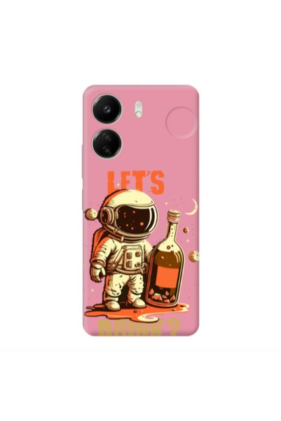 Other Xiaomi Redmi 13C Lets drink Pink Colored Silicone TPU Θήκη
