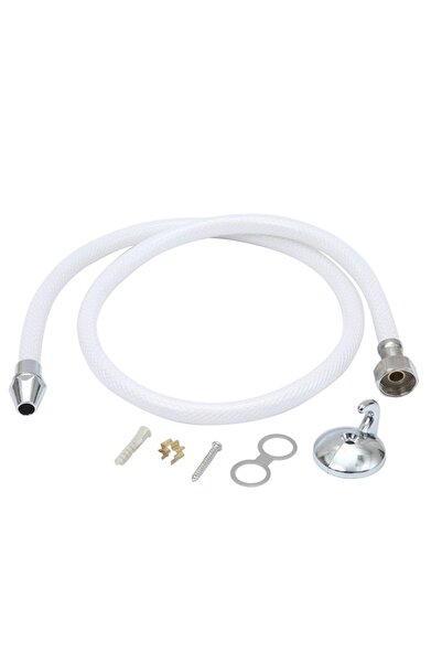 Lawazim 1m Hose and Spray Head Set with 1/2inch Connector, Wall Holder and Mo...